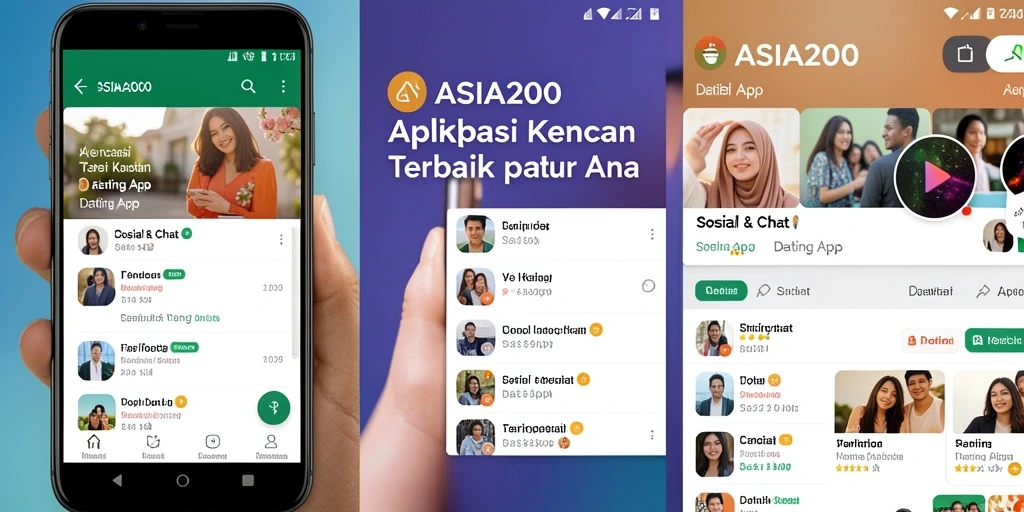 Tampilan antarmuka ASIA200 yang menarik dan fungsional untuk kencan online.